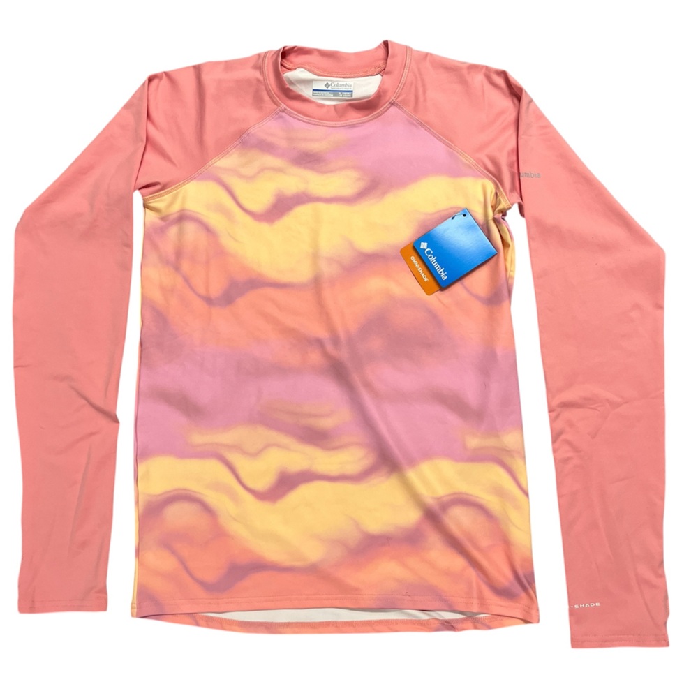 Columbia sandy shores printed LS Sunguard salmon rose current size XL